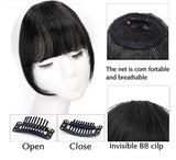 Black Clip In Hair Bangs Extension